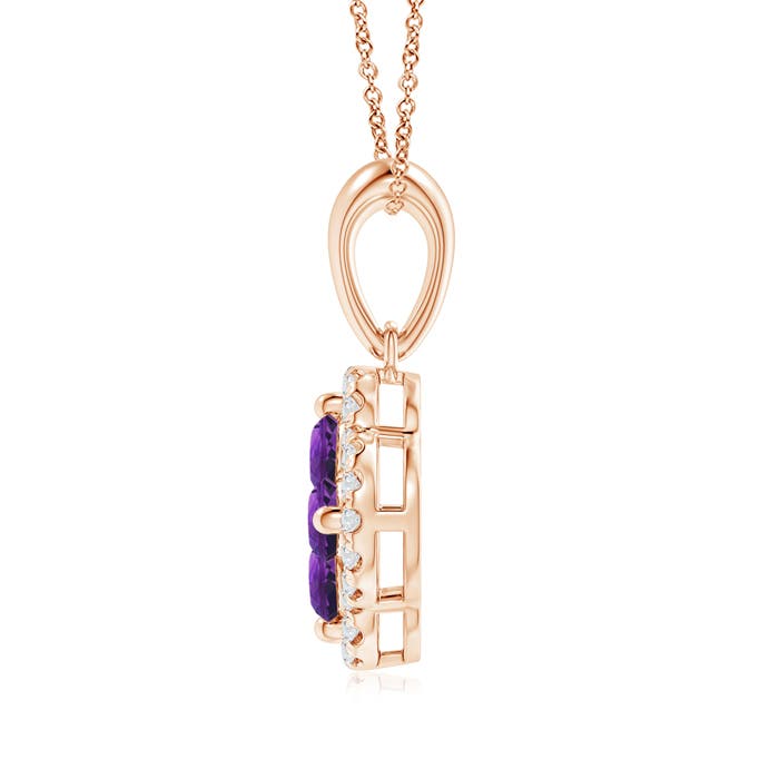 AAAA - Amethyst / 0.52 CT / 14 KT Rose Gold