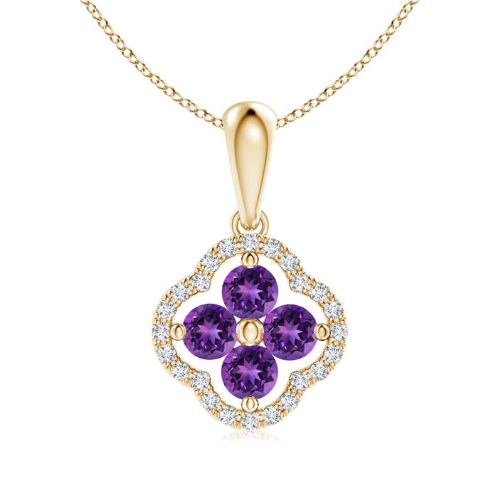 AAAA - Amethyst / 0.52 CT / 14 KT Yellow Gold