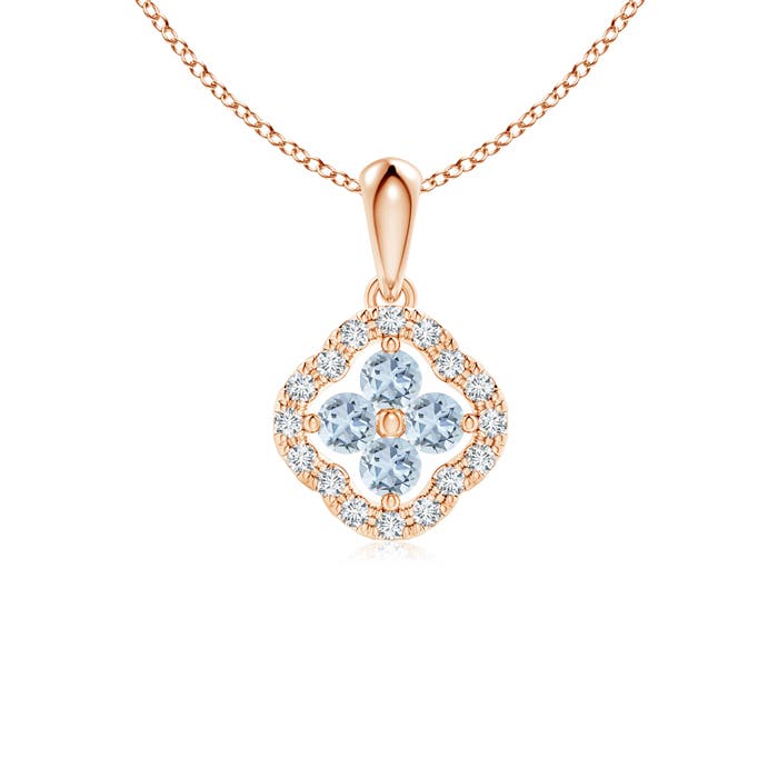 A - Aquamarine / 0.2 CT / 14 KT Rose Gold