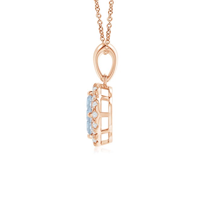 A - Aquamarine / 0.2 CT / 14 KT Rose Gold