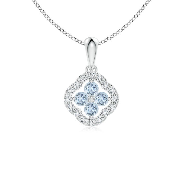 A - Aquamarine / 0.2 CT / 14 KT White Gold