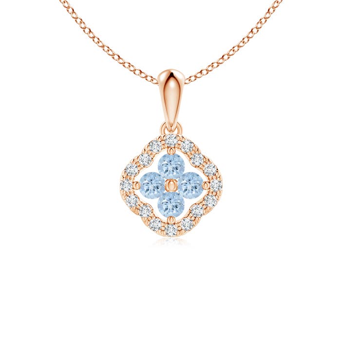 AA - Aquamarine / 0.2 CT / 14 KT Rose Gold