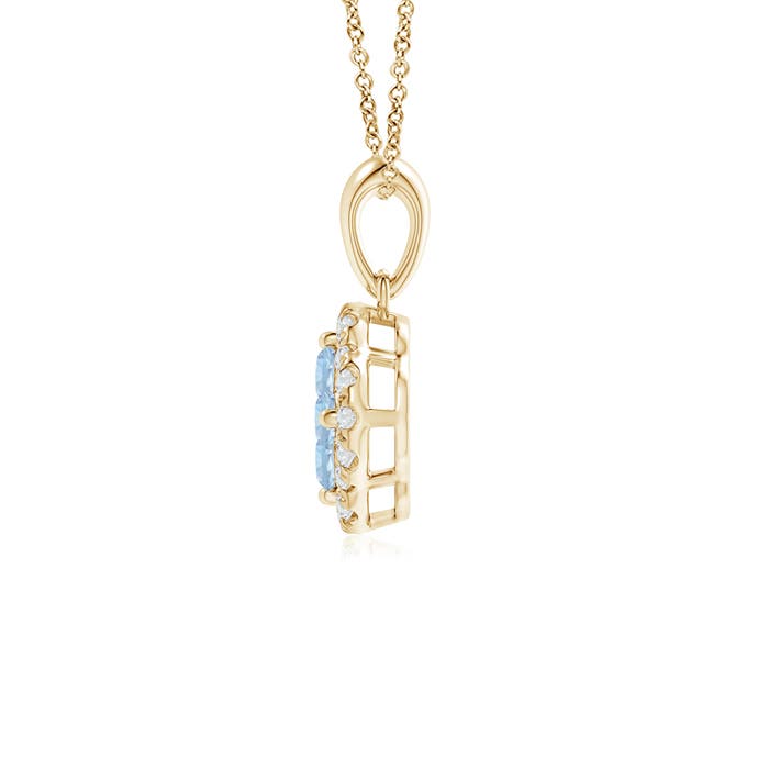 AA - Aquamarine / 0.2 CT / 14 KT Yellow Gold