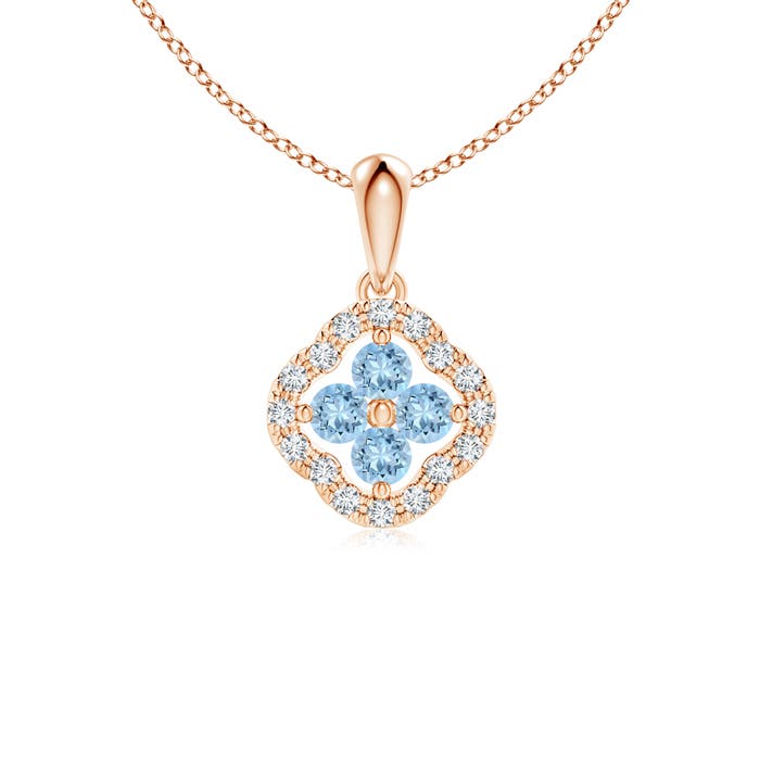 AAA - Aquamarine / 0.2 CT / 14 KT Rose Gold