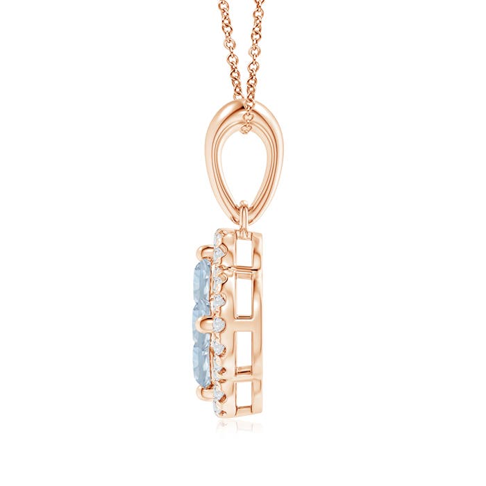 A - Aquamarine / 0.52 CT / 14 KT Rose Gold