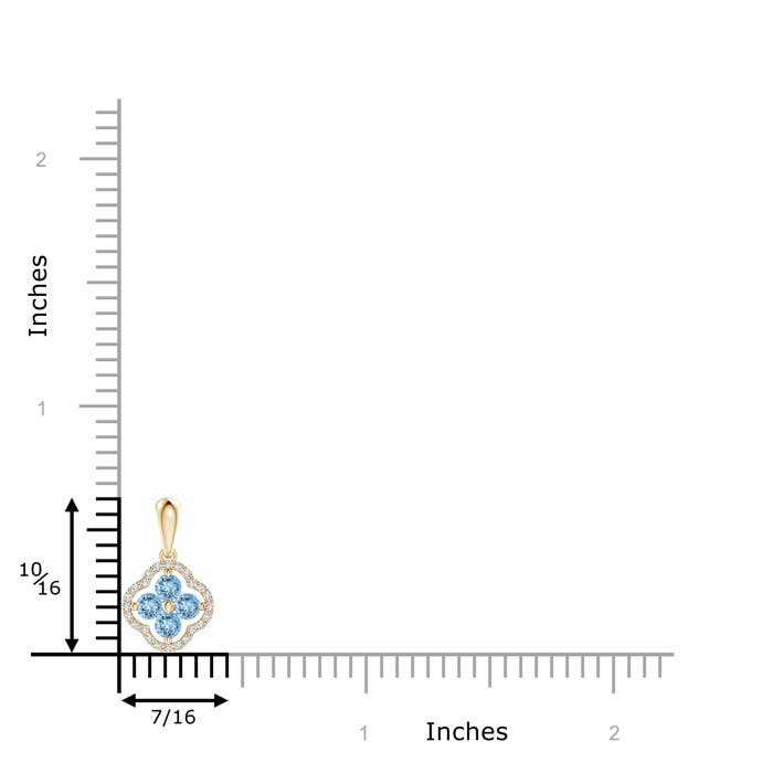 AAAA - Aquamarine / 0.52 CT / 14 KT Yellow Gold