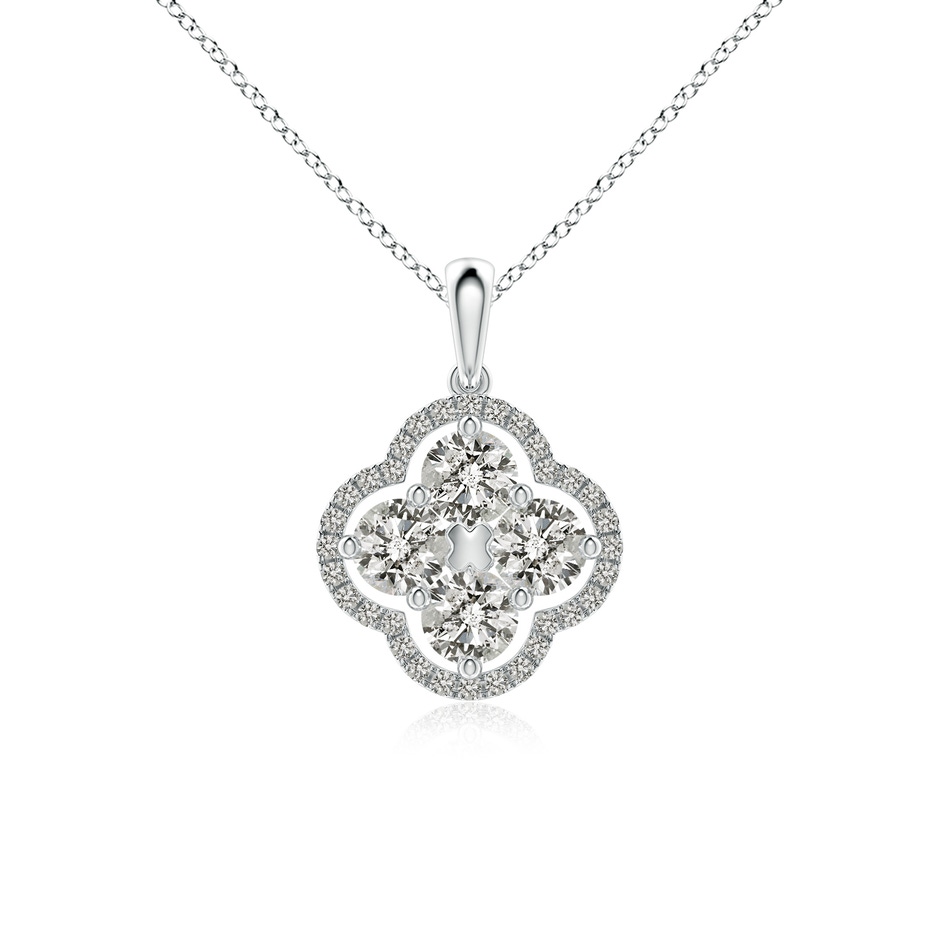 4.1mm KI3 Diamond Clover Pendant in White Gold 