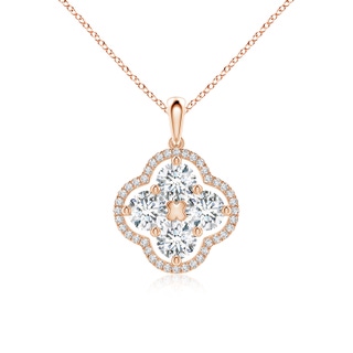 4.5mm GVS2 Diamond Clover Pendant in Rose Gold