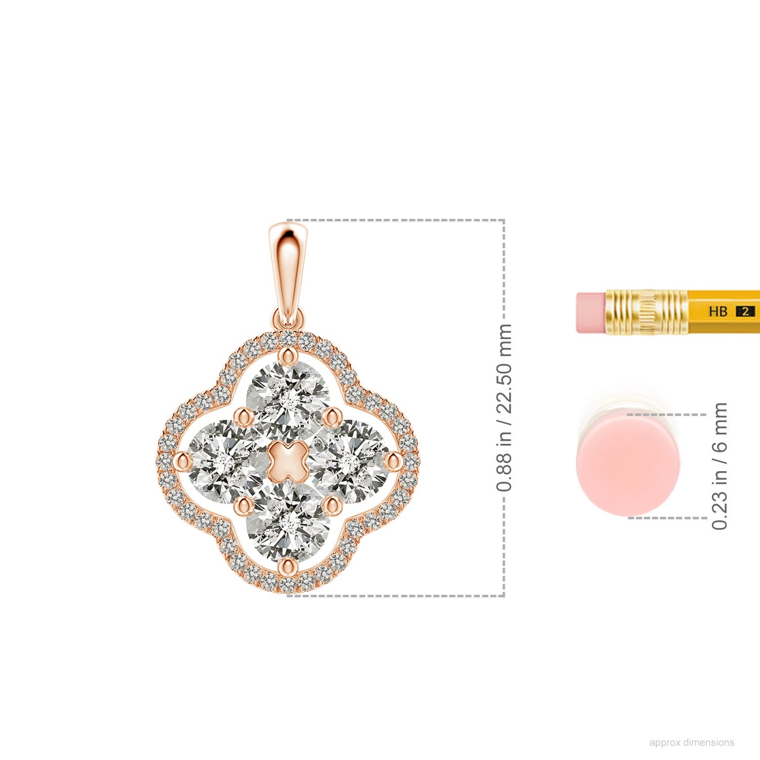 K, I3 / 1.6 CT / 18 KT Rose Gold