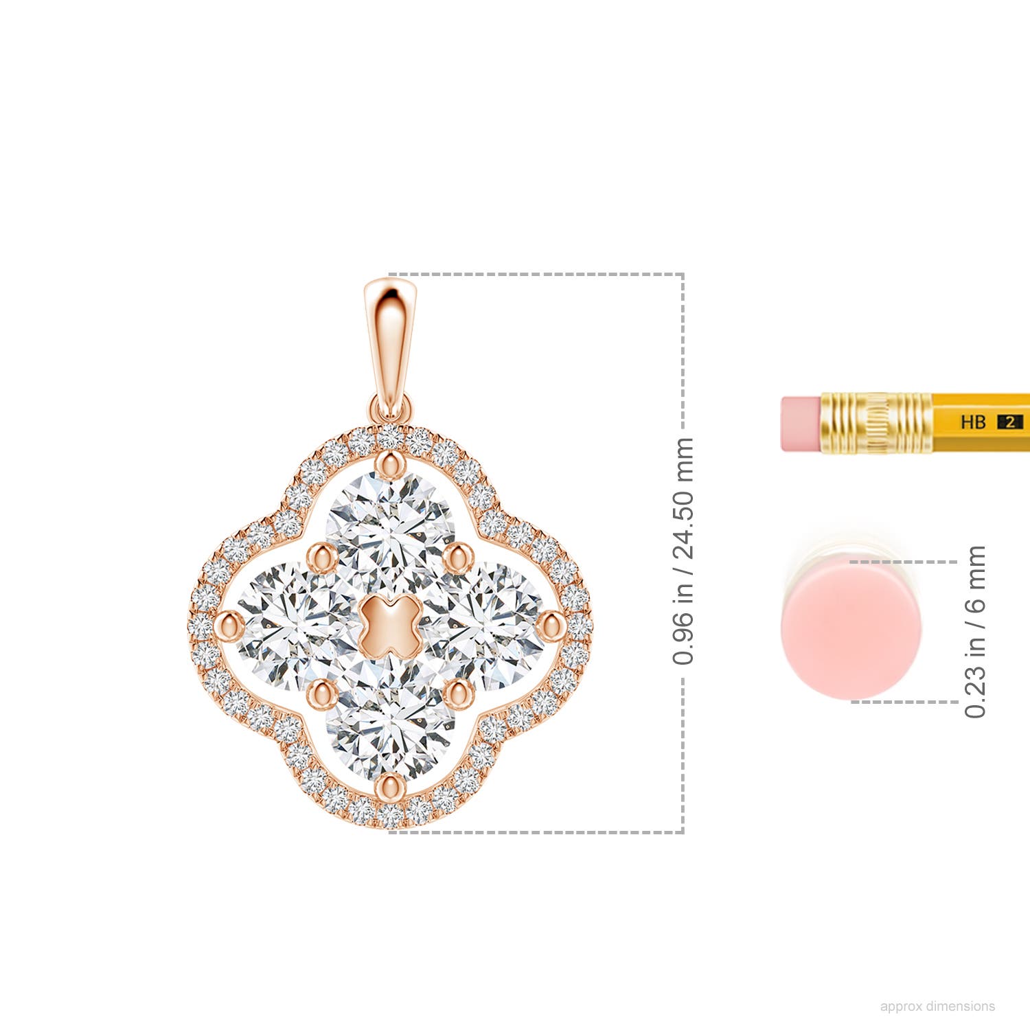 H, SI2 / 2.2 CT / 18 KT Rose Gold