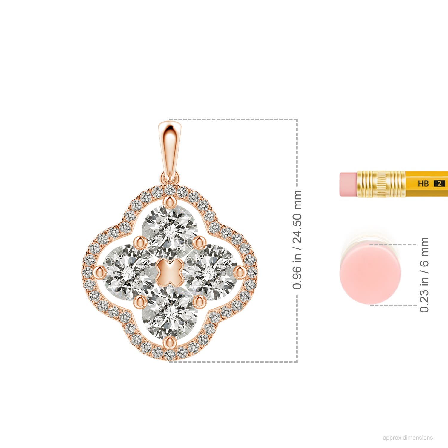 K, I3 / 2.2 CT / 18 KT Rose Gold