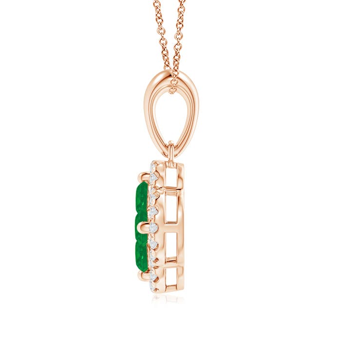 AA - Emerald / 0.52 CT / 14 KT Rose Gold