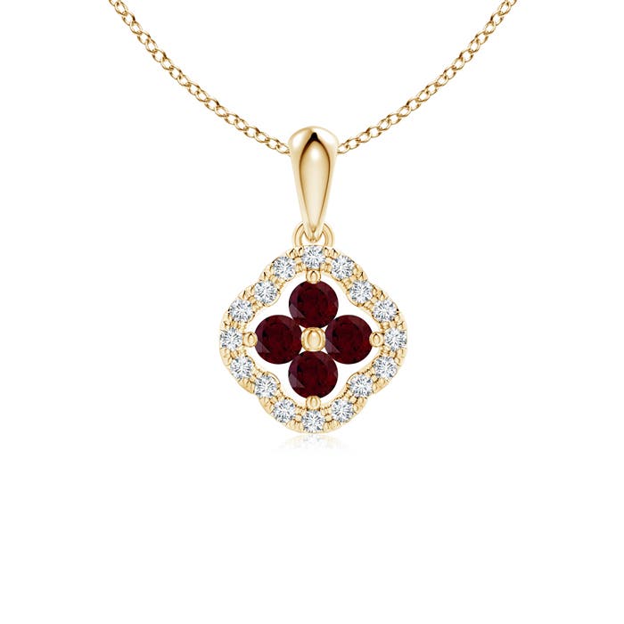 A - Garnet / 0.24 CT / 14 KT Yellow Gold