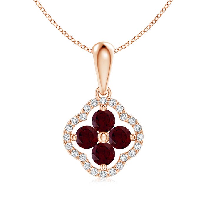 A - Garnet / 0.72 CT / 14 KT Rose Gold