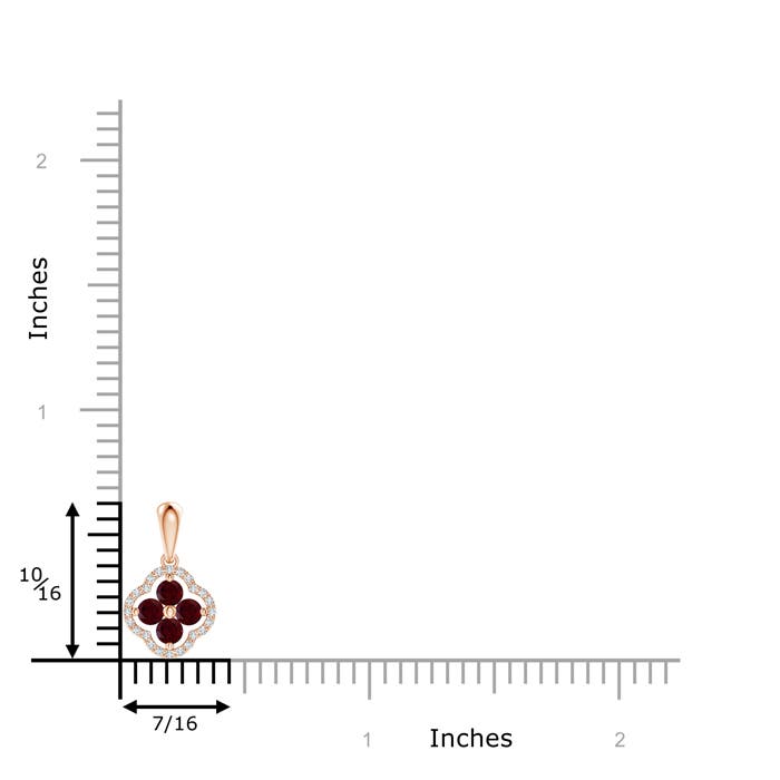 A - Garnet / 0.72 CT / 14 KT Rose Gold