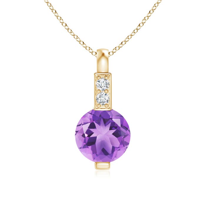 A - Amethyst / 0.46 CT / 14 KT Yellow Gold