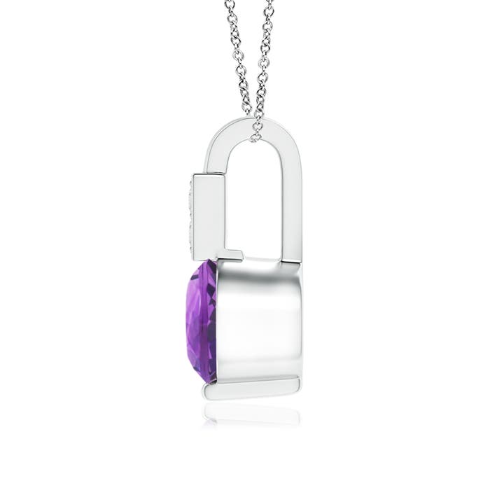 AA - Amethyst / 0.46 CT / 14 KT White Gold