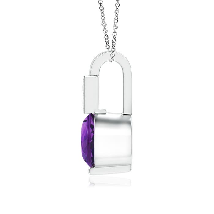 AAAA - Amethyst / 0.46 CT / 14 KT White Gold