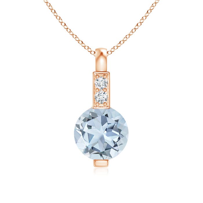 A - Aquamarine / 0.41 CT / 14 KT Rose Gold