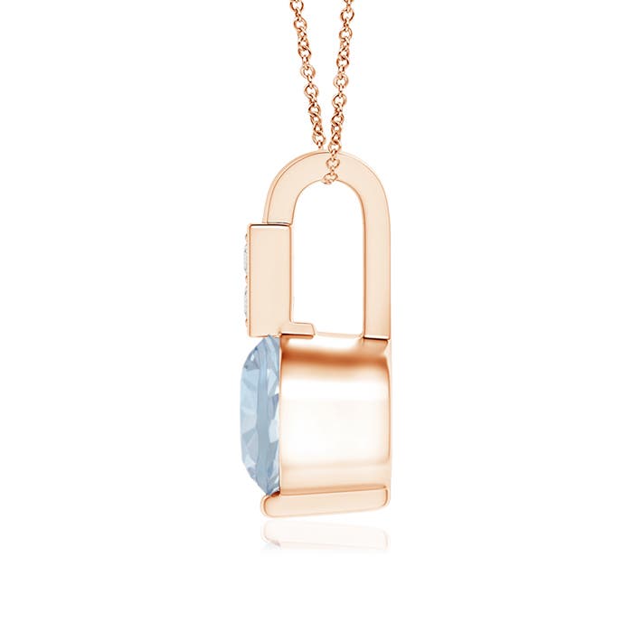 A - Aquamarine / 0.41 CT / 14 KT Rose Gold