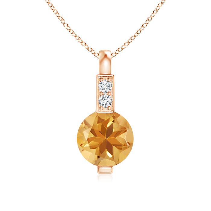 A - Citrine / 0.46 CT / 14 KT Rose Gold