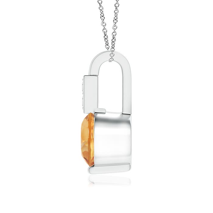 A - Citrine / 0.46 CT / 14 KT White Gold