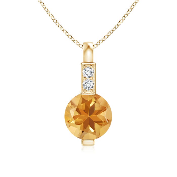 A - Citrine / 0.46 CT / 14 KT Yellow Gold