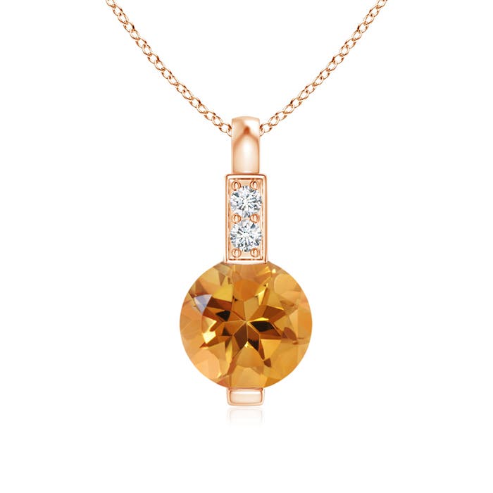 AA - Citrine / 0.46 CT / 14 KT Rose Gold