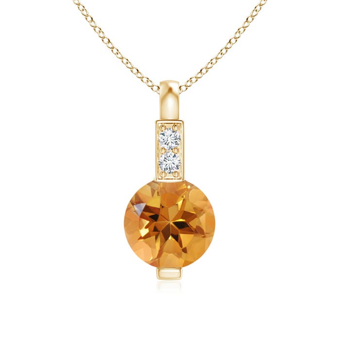 AA - Citrine / 0.46 CT / 14 KT Yellow Gold