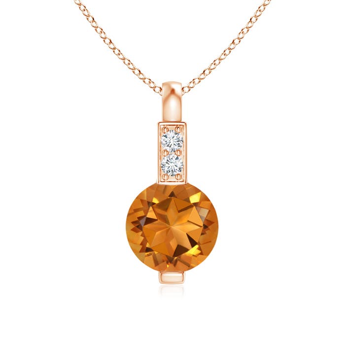 AAA - Citrine / 0.46 CT / 14 KT Rose Gold