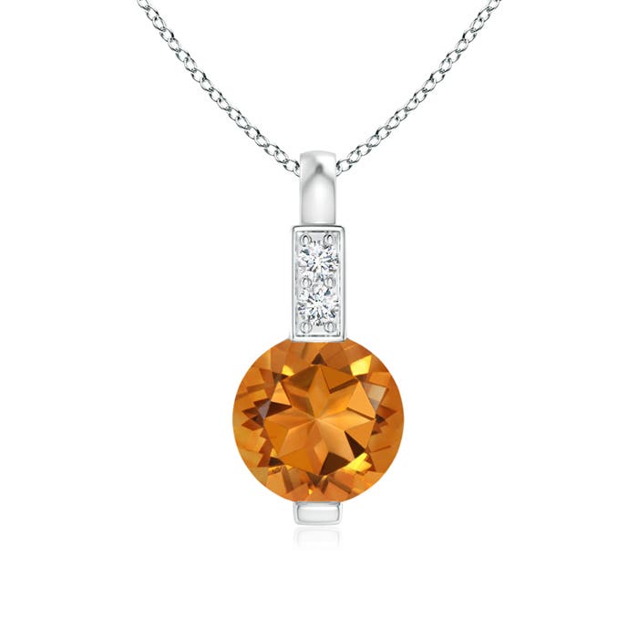 AAA - Citrine / 0.46 CT / 14 KT White Gold