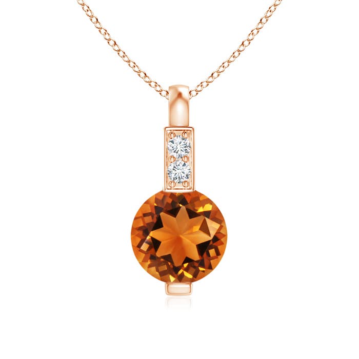 AAAA - Citrine / 0.46 CT / 14 KT Rose Gold