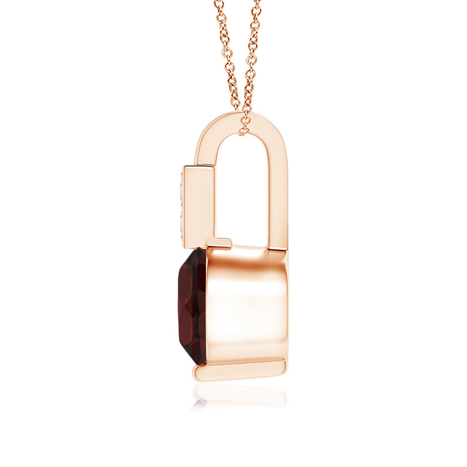 A - Garnet / 0.61 CT / 14 KT Rose Gold