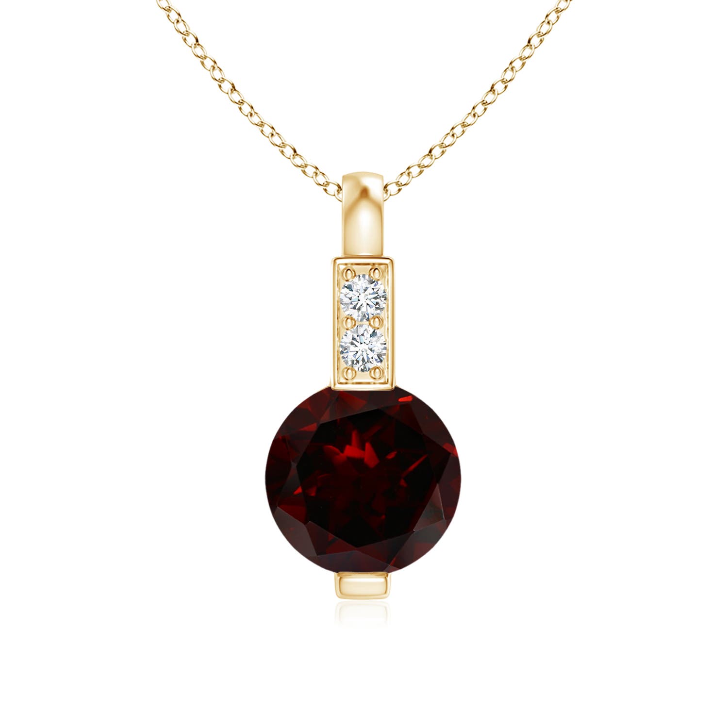 A - Garnet / 0.61 CT / 14 KT Yellow Gold