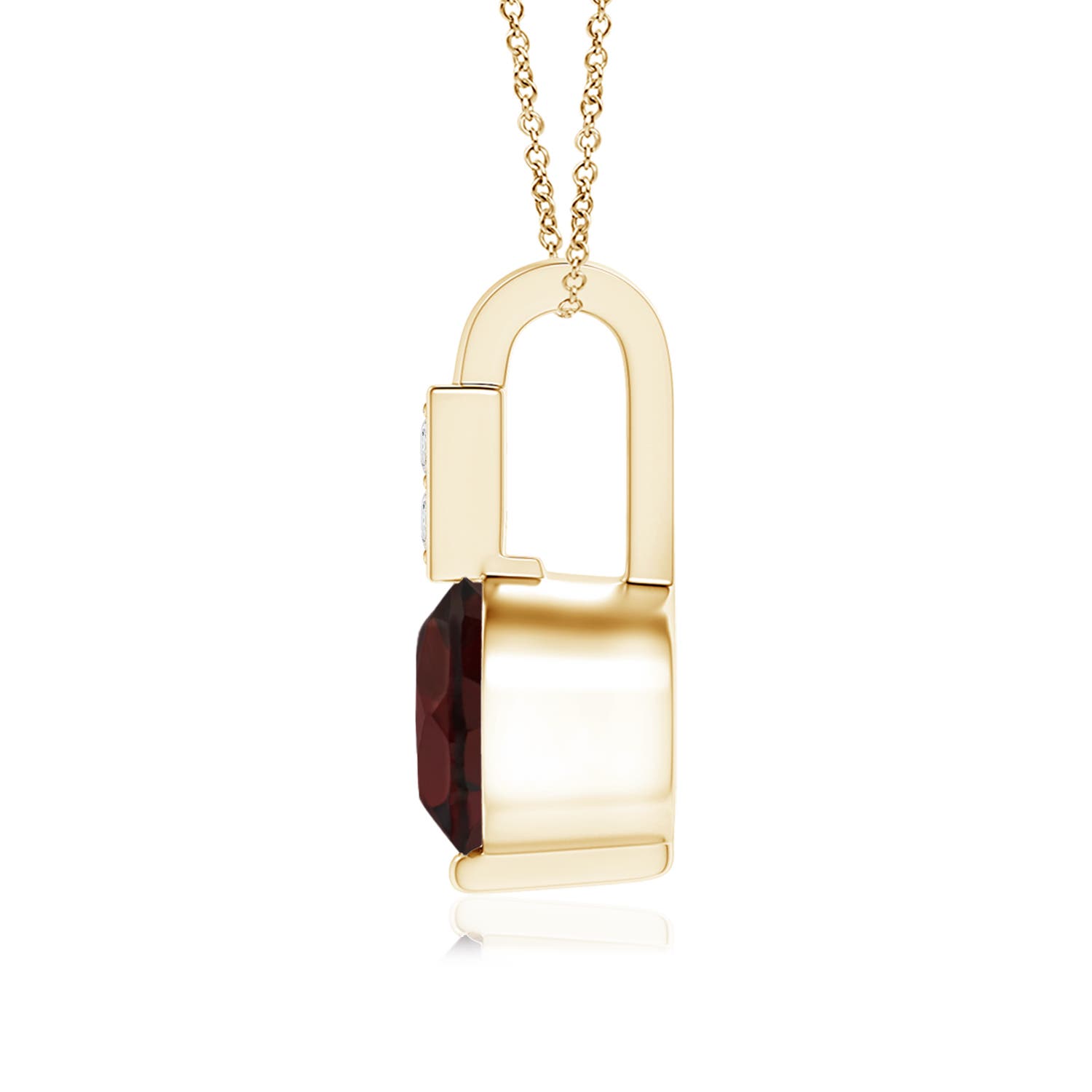 A - Garnet / 0.61 CT / 14 KT Yellow Gold