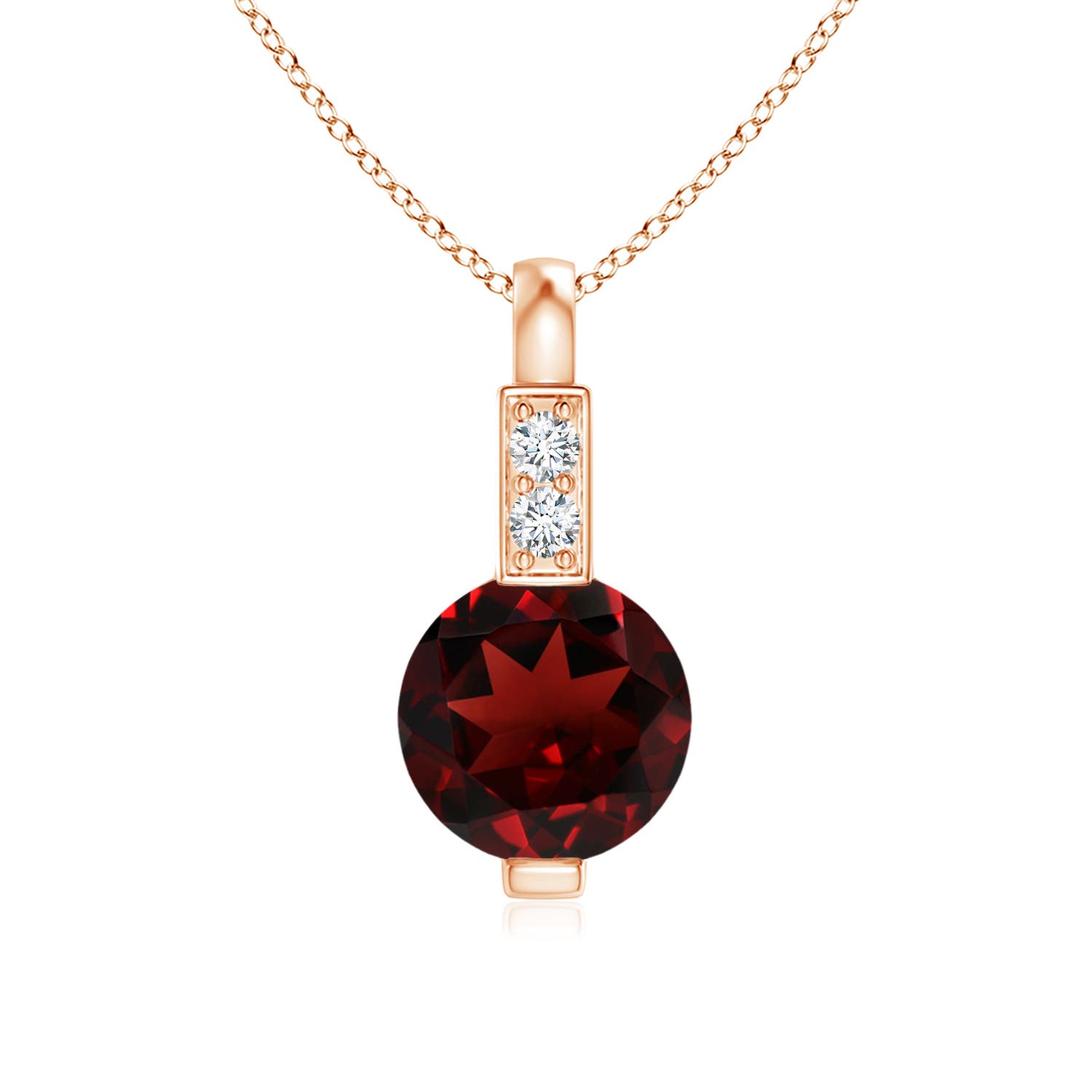 AAA - Garnet / 0.61 CT / 14 KT Rose Gold