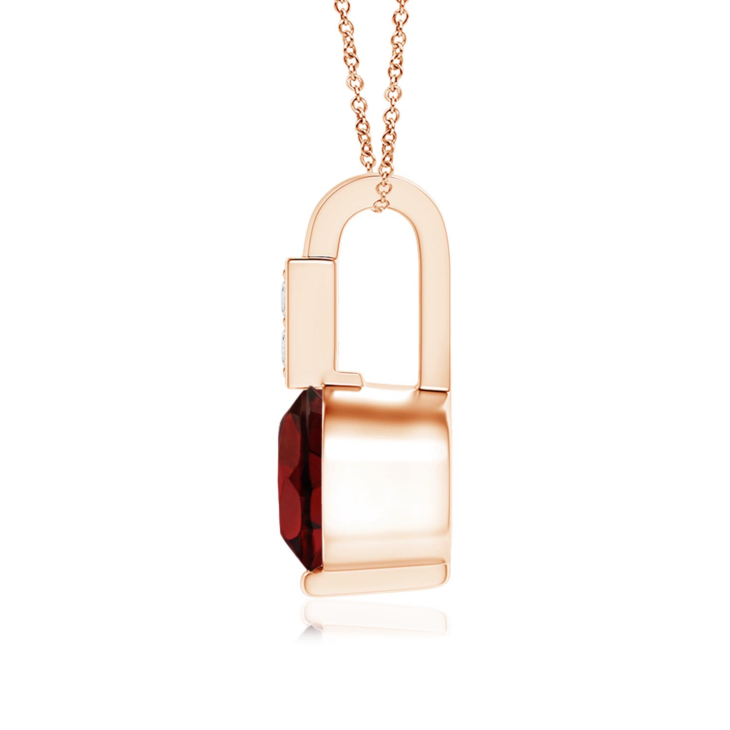 AAA - Garnet / 0.61 CT / 14 KT Rose Gold