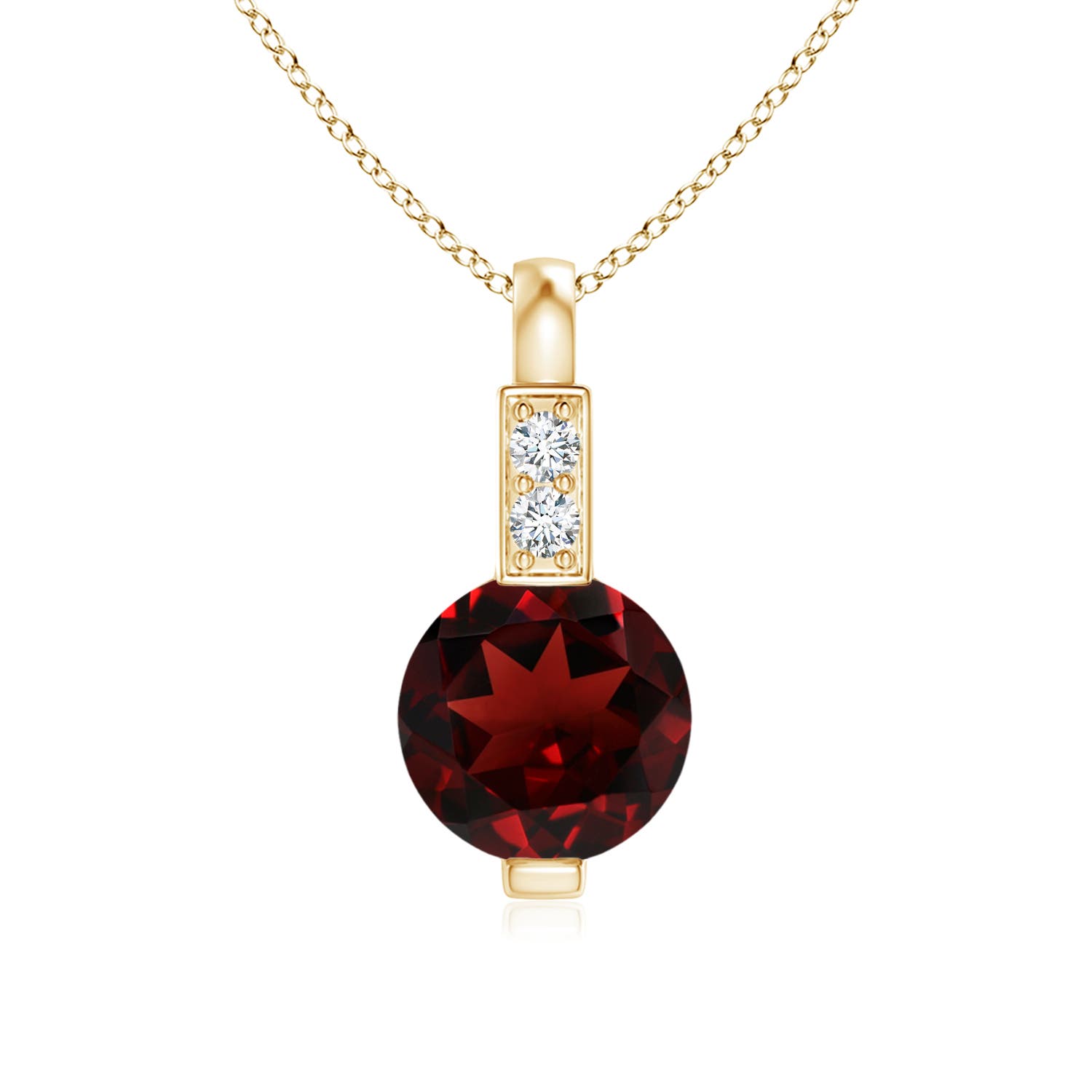 AAA - Garnet / 0.61 CT / 14 KT Yellow Gold