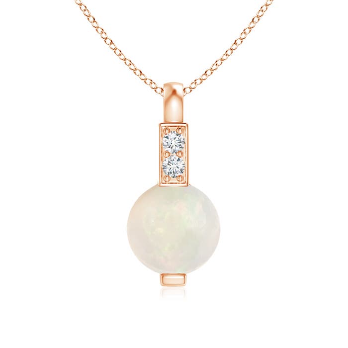 A - Opal / 0.34 CT / 14 KT Rose Gold