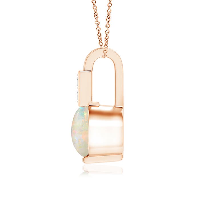 AAAA - Opal / 0.34 CT / 14 KT Rose Gold