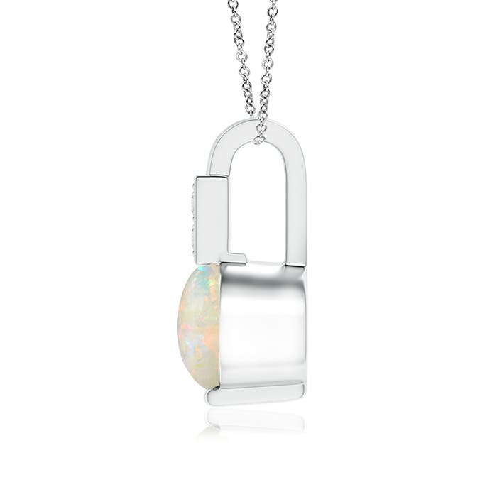 AAAA - Opal / 0.34 CT / 14 KT White Gold