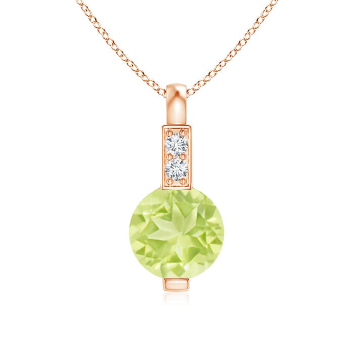 A - Peridot / 0.56 CT / 14 KT Rose Gold