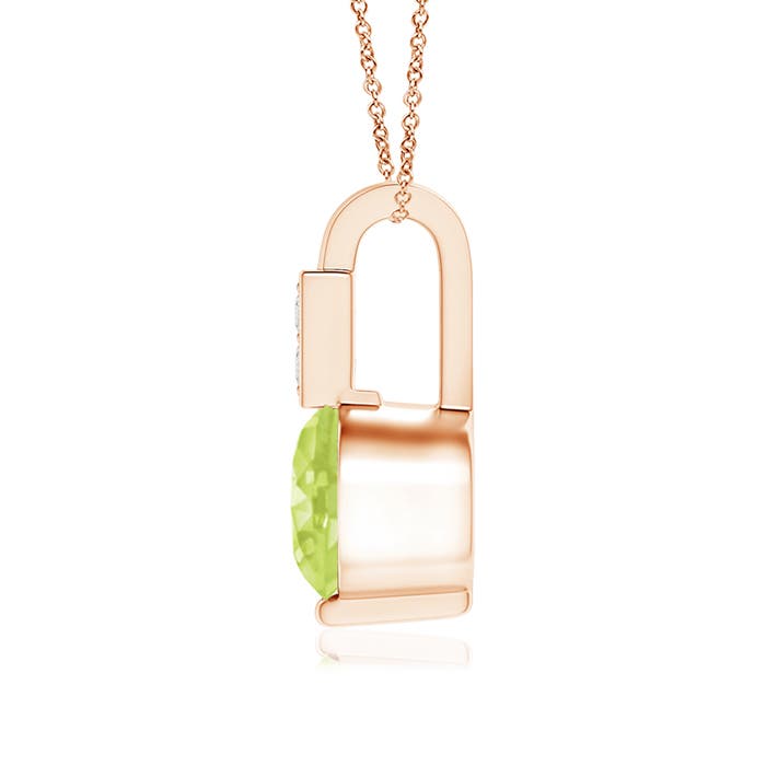 A - Peridot / 0.56 CT / 14 KT Rose Gold