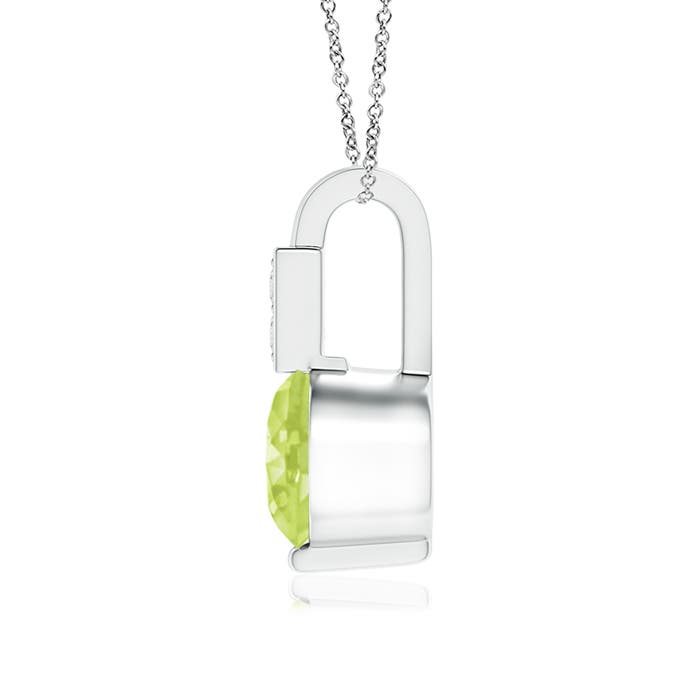 A - Peridot / 0.56 CT / 14 KT White Gold