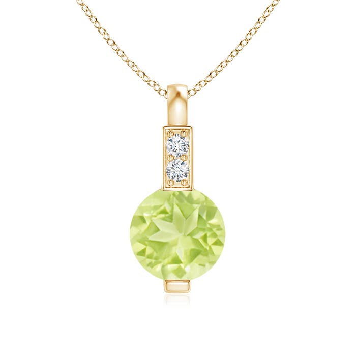 A - Peridot / 0.56 CT / 14 KT Yellow Gold