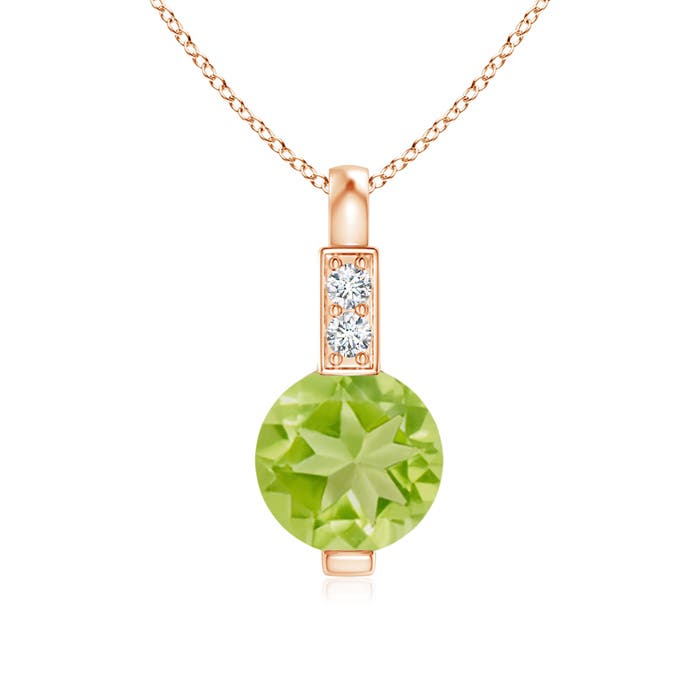 AA - Peridot / 0.56 CT / 14 KT Rose Gold