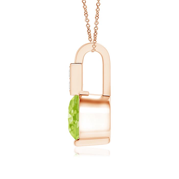 AA - Peridot / 0.56 CT / 14 KT Rose Gold