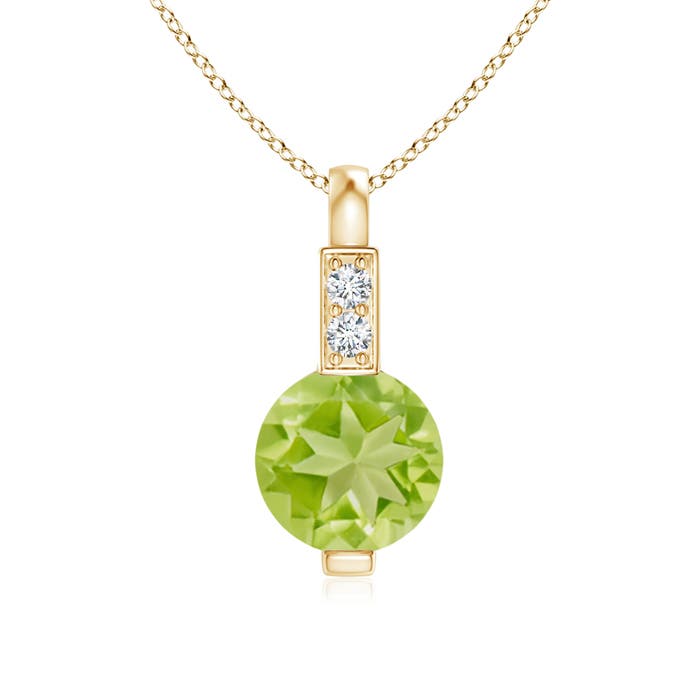 AA - Peridot / 0.56 CT / 14 KT Yellow Gold