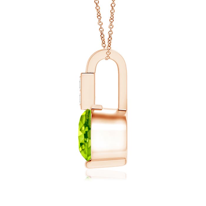 AAA - Peridot / 0.56 CT / 14 KT Rose Gold