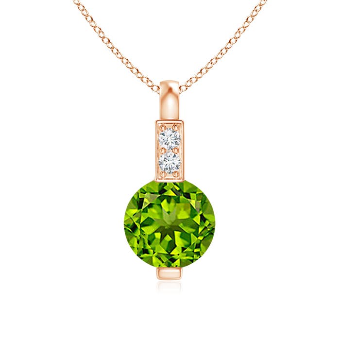 AAAA - Peridot / 0.56 CT / 14 KT Rose Gold